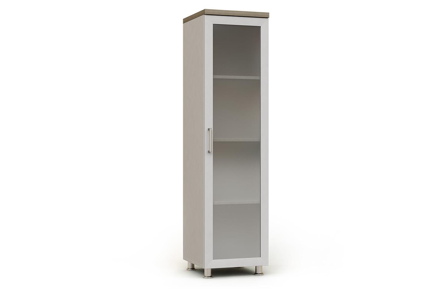 Armari modular alt estret amb porta de vidre