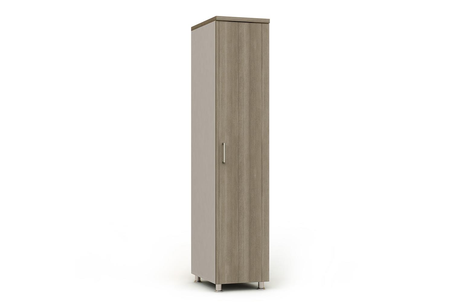 Armari modular alt estret amb portes de fusta