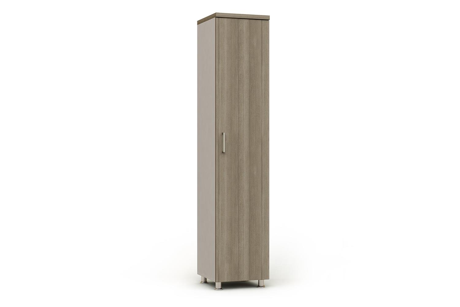 Armari modular alt estret amb porta de fusta