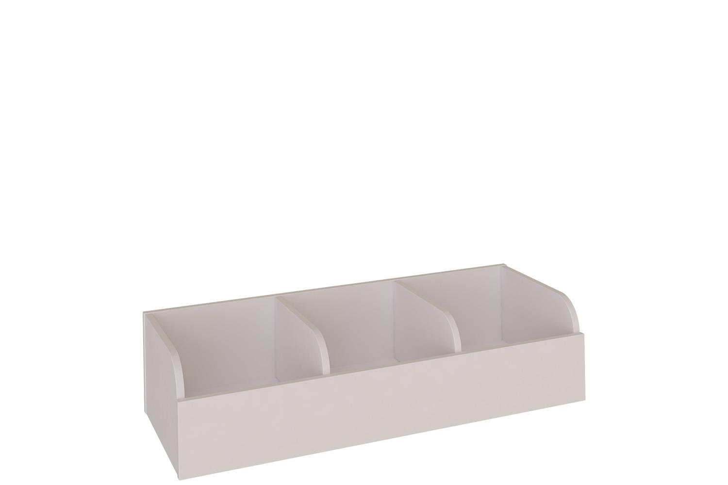 Storage bin low compartmentalised