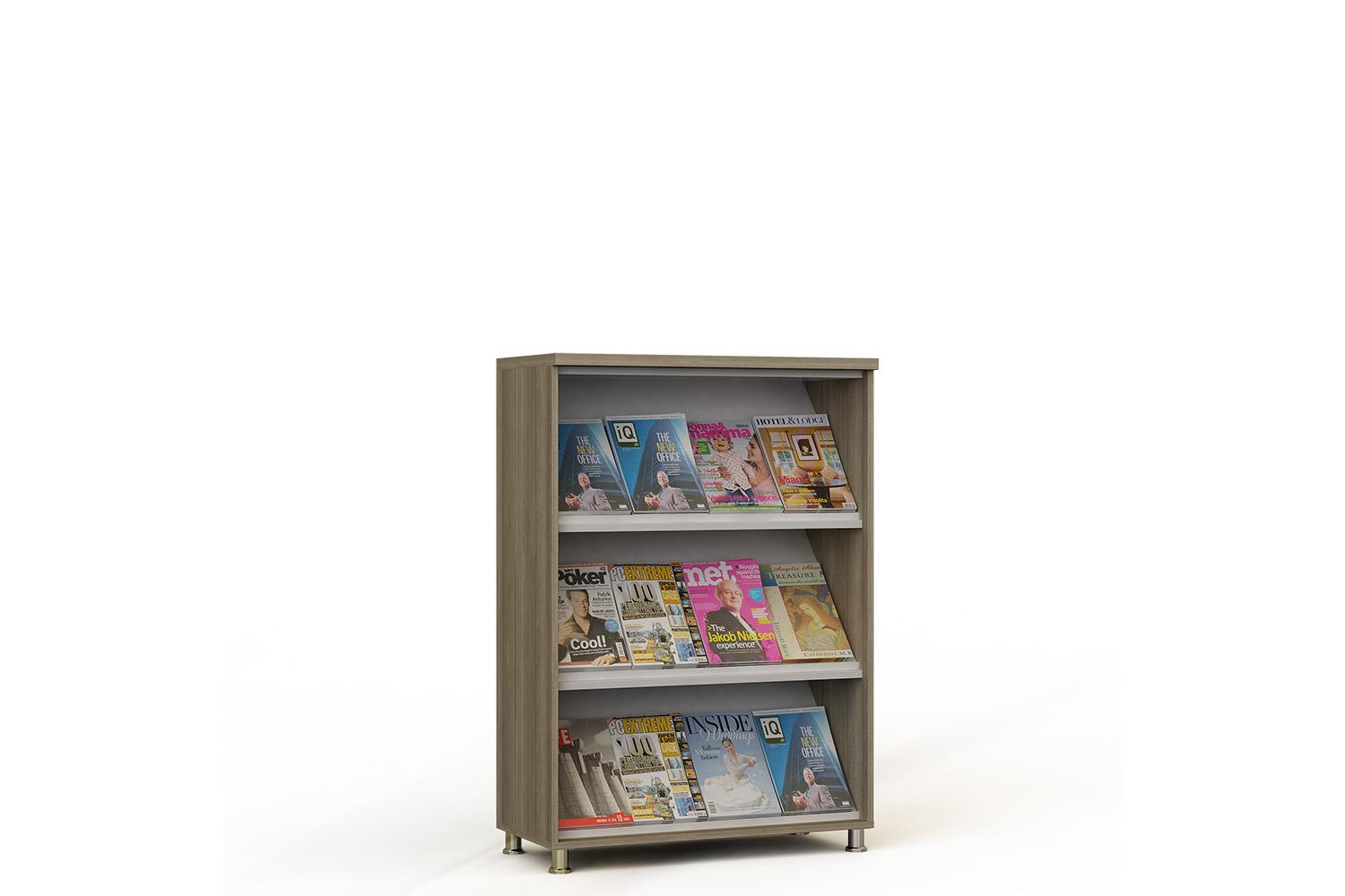 Magazine rack of 2 shelves