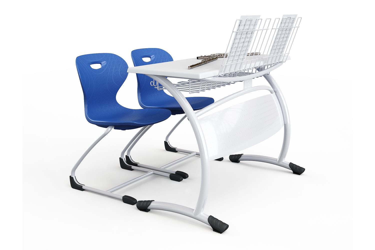 Pupitre Starline doble Verzalit con panel metálico