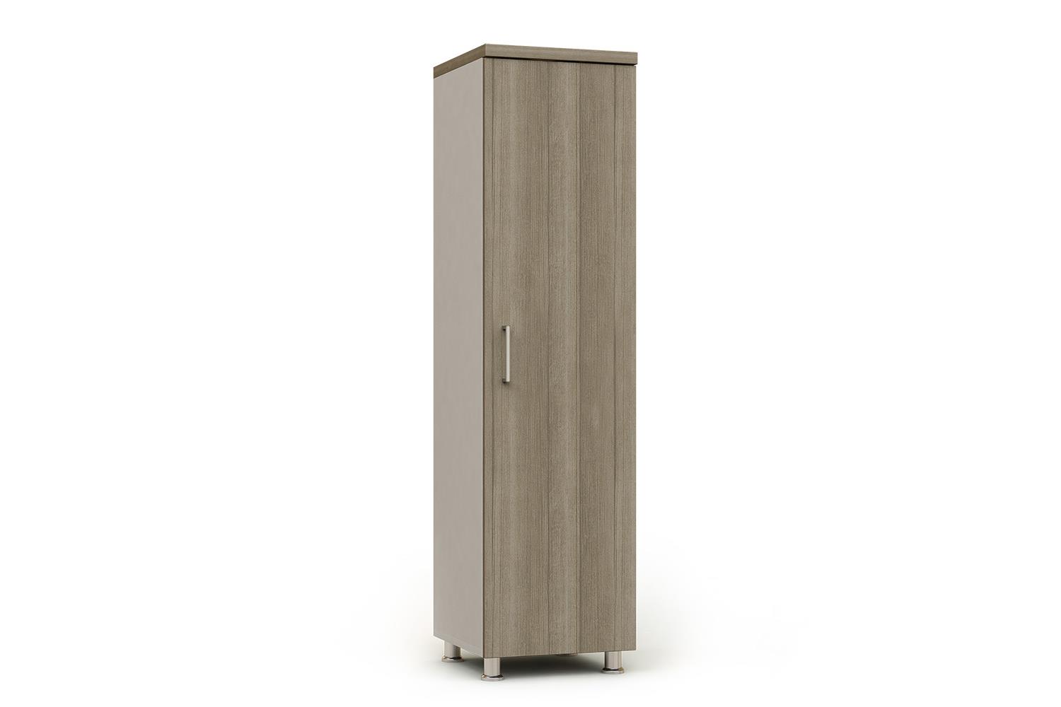 Armari modular alt estret amb porta de fusta