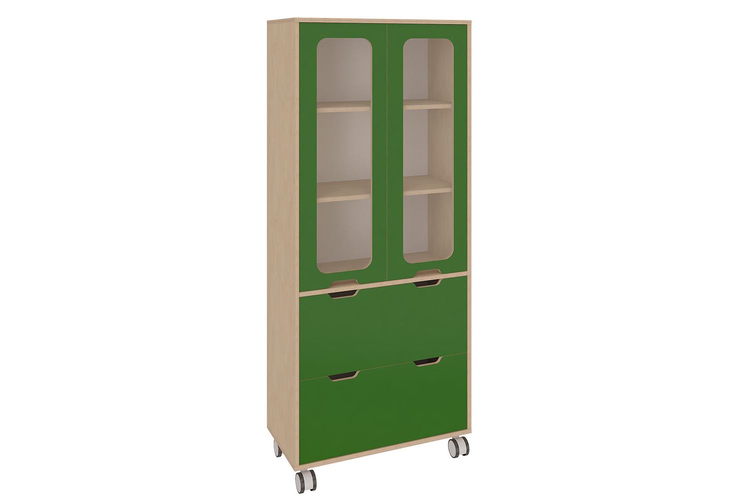 Armari mòbil alt amb vitrina, portes i calaixos
