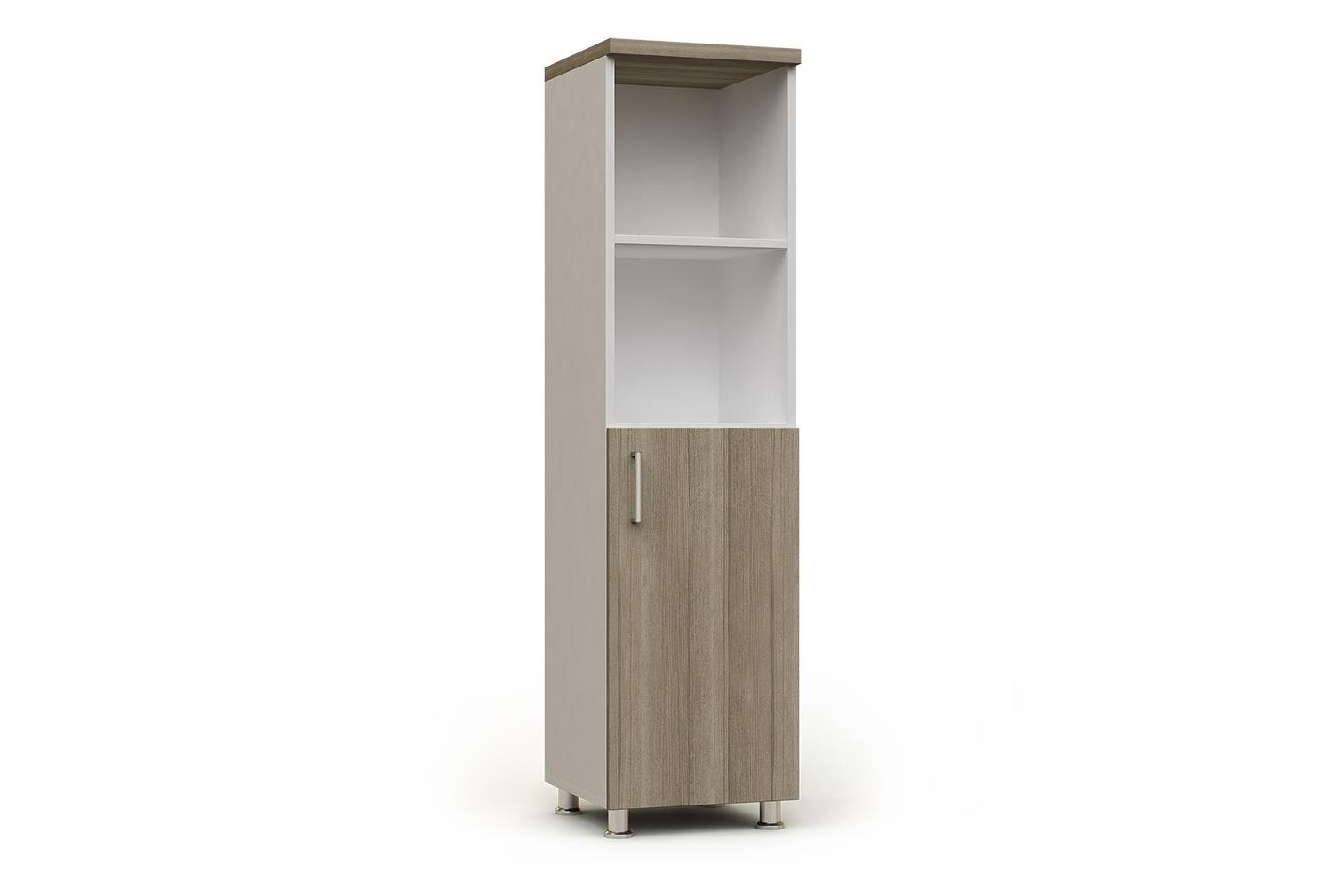 Armario modular alto estrecho mixto con puerta inferior