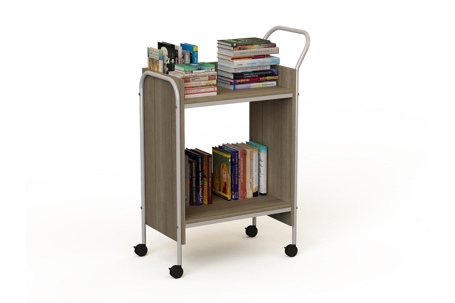 Trolley port books with a frame in wood