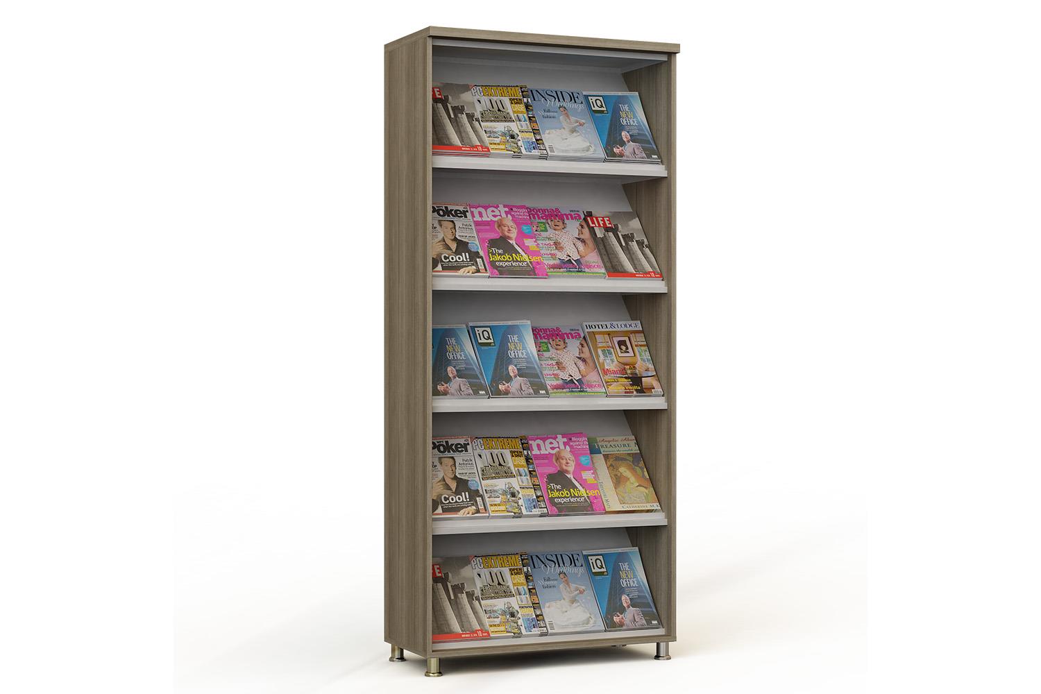 Magazine rack of 4 shelves